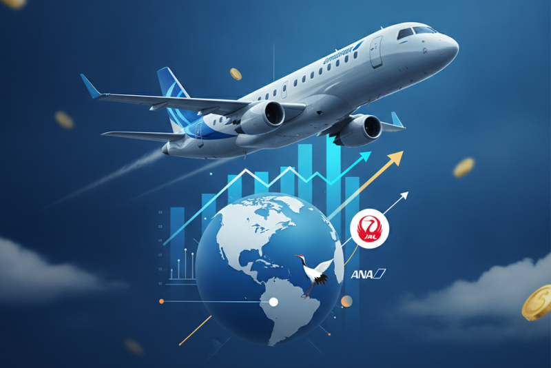 Embraer (EMBJ3) avança em meta anual com novo pedido da ANA